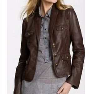 Tory Burch Brown Leather Jacket